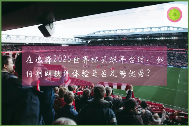 在选择2026世界杯买球平台时，如何判断软件体验是否足够优秀？